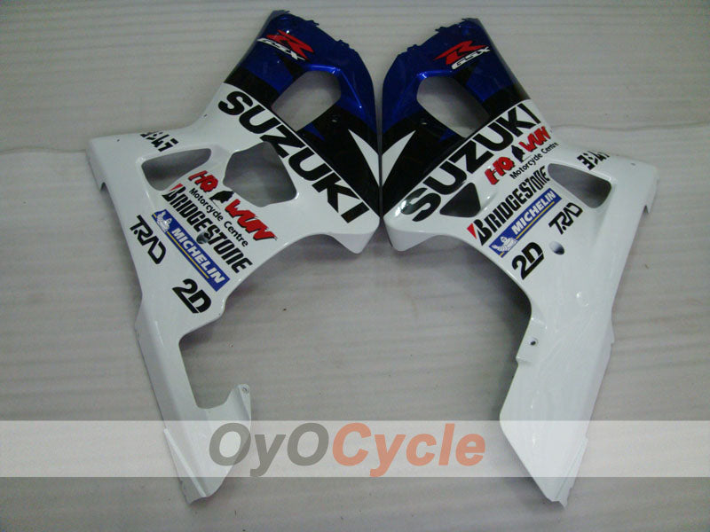 Verkleidungssatz für 01-03 GSX R600, Spritzguss - Blau, Weiß - MOTUL #OYO87905087