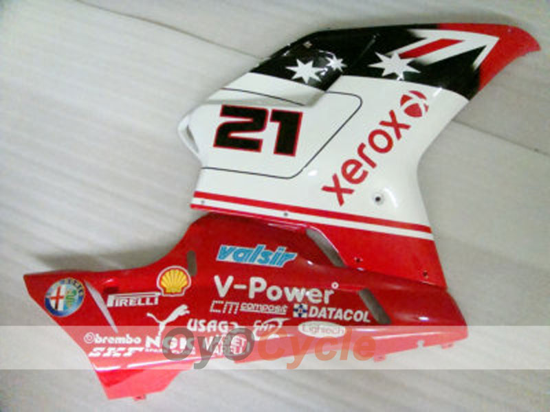Einspritzverkleidungssatz für Ducati 1098, Baujahre 07-09 - Rot, Weiß - Xerox #OYO87902232
