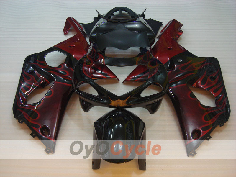 Einspritzverkleidungssatz für 00-02 GSX R1000 - Rot, Schwarz - Flame #OYO87901735 Zweitbild
