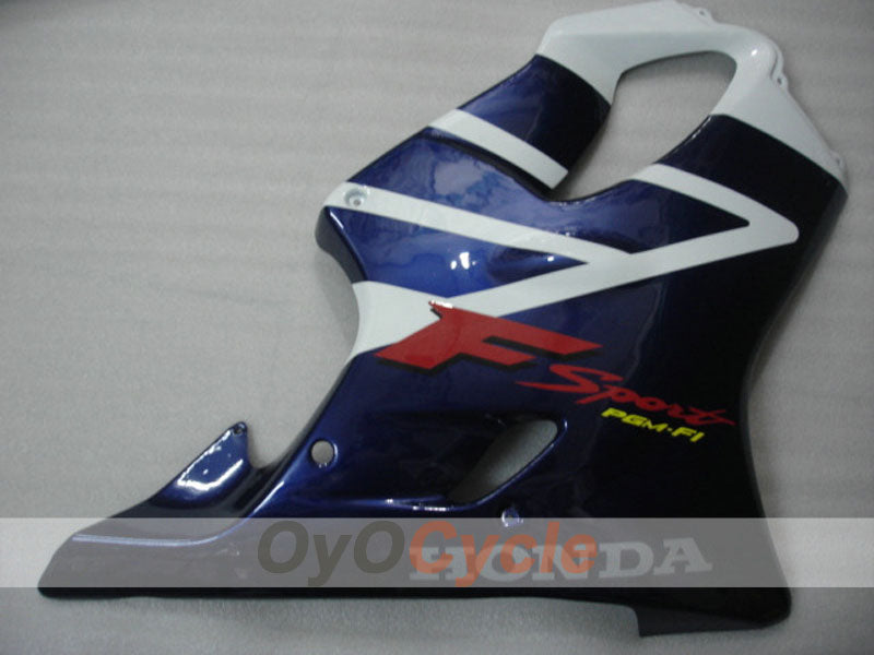 Einspritzverkleidungssatz für CBR600F4i 01-03 - Blau, Weiß - Werksdesign #OYO87900184