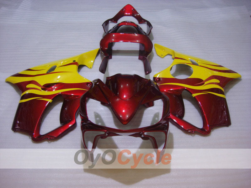 Einspritzverkleidungssatz für 01-03 CBR600F4i - Rot, Gelb - Flame #OYO87900154