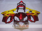 Einspritzverkleidungssatz für 01-03 CBR600F4i - Rot, Gelb - Flame #OYO87900154