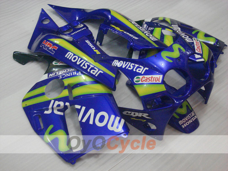 Verkleidungssatz mit Einspritzung für CBR250RR 88-89 - Gelb, Blau - Movistar #OYO87902896 Hauptbild