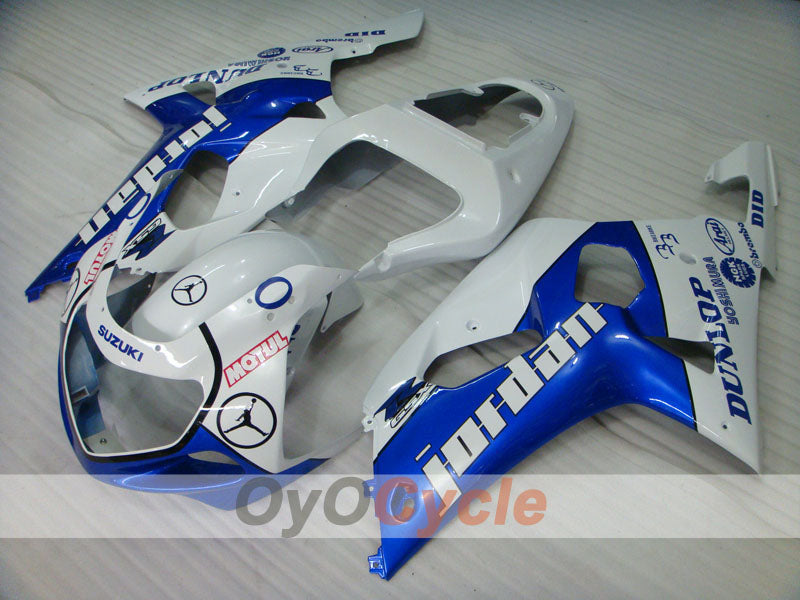 Einspritzverkleidungssatz für GSX R1000 00-02 - Blau, Weiß - DUNLOP #OYO87905226