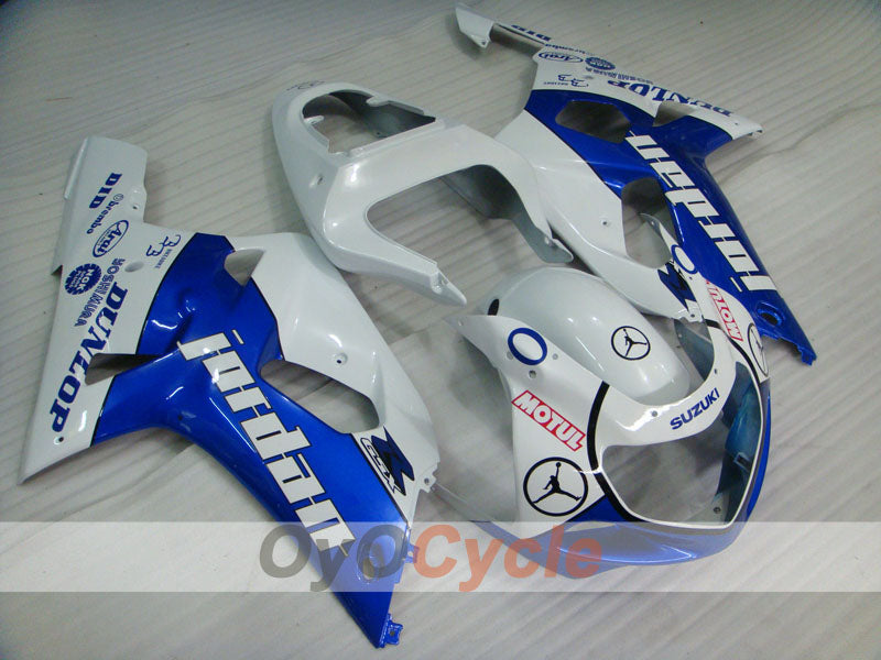 Einspritzverkleidungssatz für GSX R1000 00-02 - Blau, Weiß - DUNLOP #OYO87905226