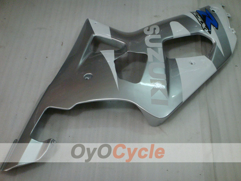 Verkleidungssatz für 00-02 GSX R1000 - Weiß, Schwarz, Silber - Werksstil #OYO87905205