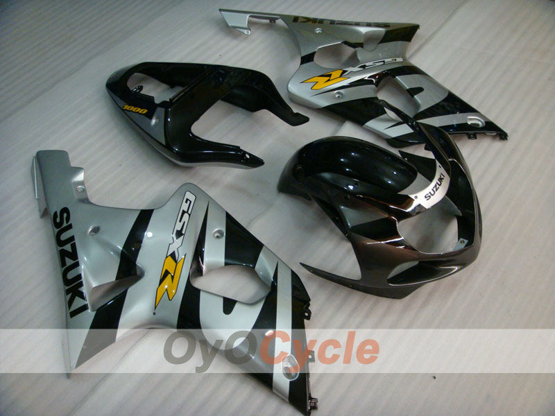 Spritzguss-Verkleidungssatz für 00-02 GSX R1000 - Schwarz, Silber - Werksstil #OYO87901772 Hauptbild