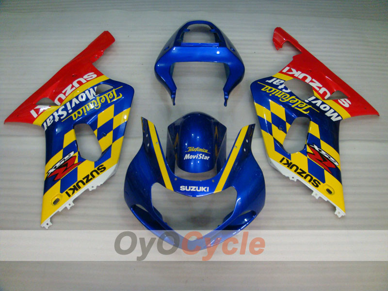 Verkleidungssatz für Einspritzmodelle, GSX R600, 01-03 - Rot, Blau - Movistar #OYO87901062 Zweitbild
