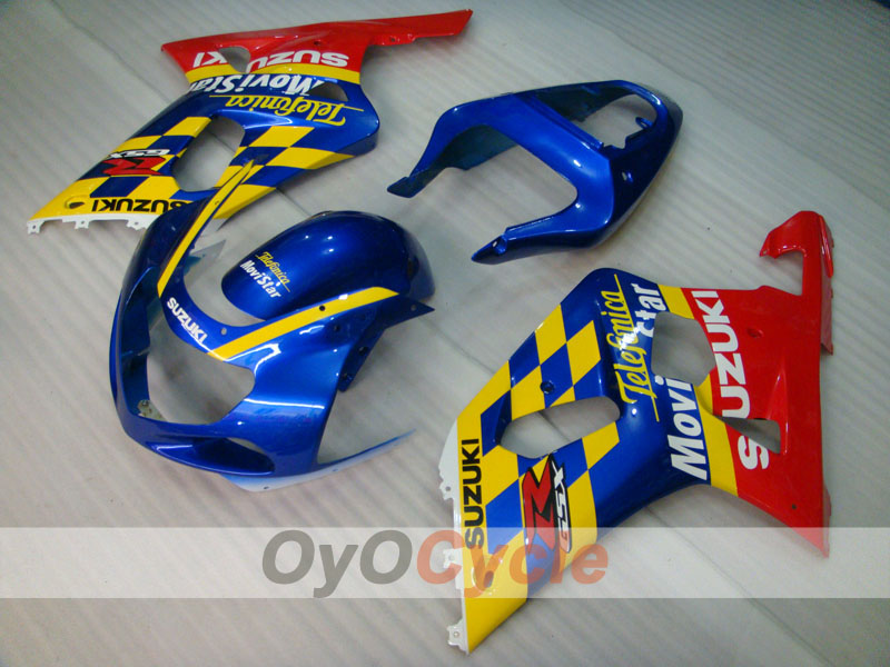 Verkleidungssatz für Einspritzmodelle, GSX R600, 01-03 - Rot, Blau - Movistar #OYO87901062 Hauptbild