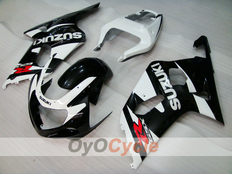 Verkleidungssatz für Einspritzmodelle 01-03 GSX R600 - Weiß, Schwarz - Werksdesign #OYO87901132 Zweitbild
