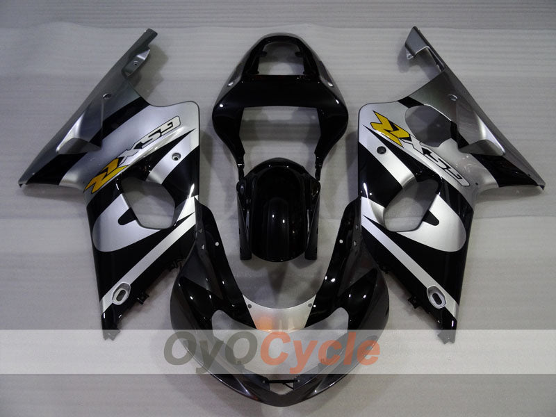 Verkleidungssatz für 00-02 GSX R1000 - Schwarz, Silber - Werksstil #OYO87905211
