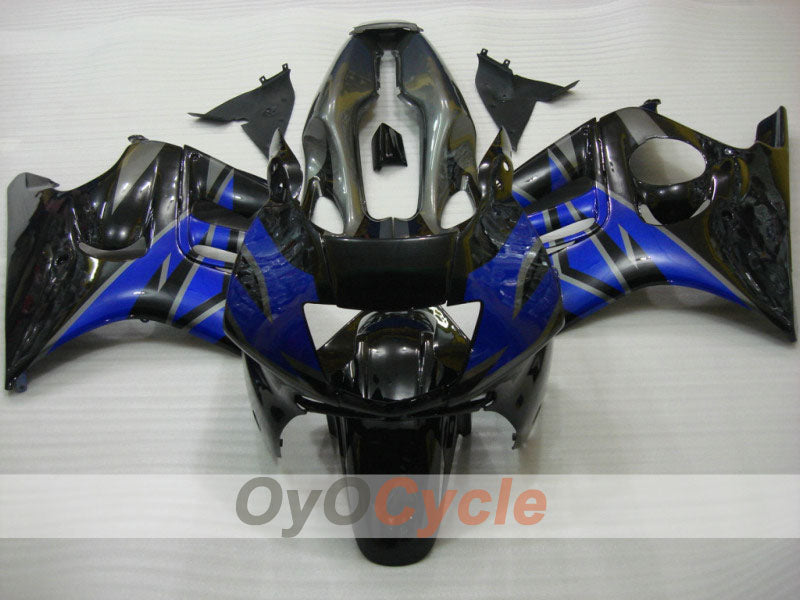 Verkleidungssatz für Einspritzmodelle der CBR600F3, 97-98 - Blau, Schwarz - Werksstil #OYO87900093