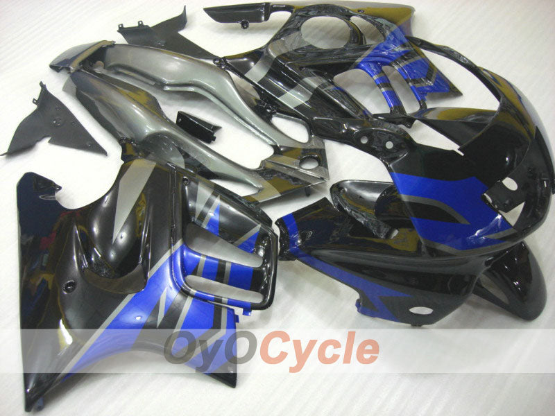 Verkleidungssatz für Einspritzmodelle der CBR600F3, 97-98 - Blau, Schwarz - Werksstil #OYO87900093