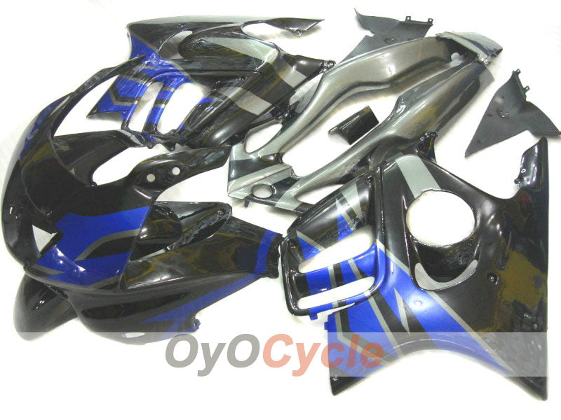 Verkleidungssatz für Einspritzmodelle der CBR600F3, 97-98 - Blau, Schwarz - Werksstil #OYO87900093