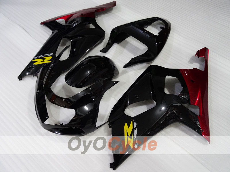 Verkleidungssatz für 00-02 GSX R1000 - Rot, Schwarz - Werksstil #OYO87905212