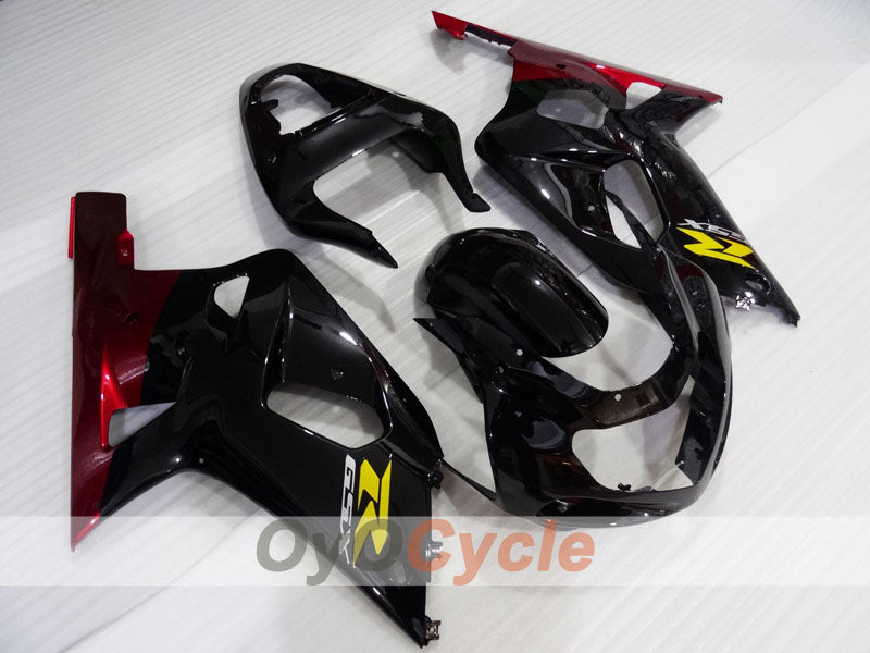 Verkleidungssatz für 00-02 GSX R1000 - Rot, Schwarz - Werksstil #OYO87905212