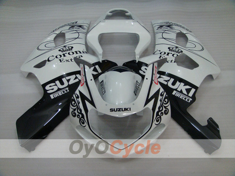 Einspritz-Verkleidungssatz für GSX R600, Baujahre 01-03 - Weiß, Schwarz - Corona, MOTUL #OYO87905115 Zweitbild