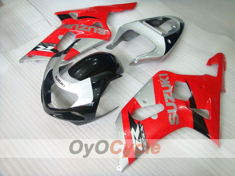 Einspritzverkleidungskit für 01-03 GSX R600 - Rot, Silber - Werksstil #OYO87901141 Zweitbild