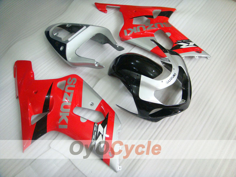 Verkleidungssatz im Spritzgussverfahren für GSX R1000 00-02 - Rot, Silber - Werksstil #OYO87901785 Hauptbild