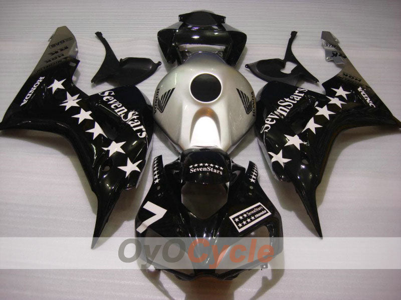 Einspritzverkleidungssatz für CBR1000RR 06-07 - Schwarz, Silber - SevenStars #OYO87900650 Hauptbild