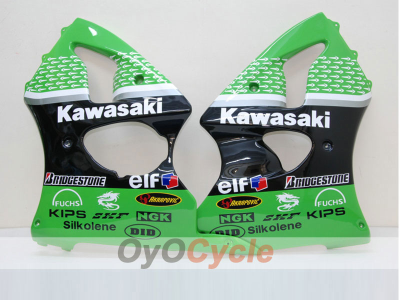 Einspritzverkleidungssatz für 00-02 NINJA ZX-6R - Grün, Schwarz - Nakano #OYO87901726 Zweitbild