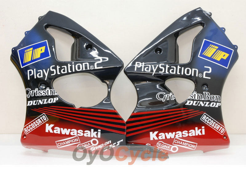 Verkleidungssatz für Einspritzmodelle 00-02 NINJA ZX-6R - Rot, Schwarz - Play Station #OYO87901741 Zweitbild