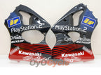 Verkleidungssatz für Einspritzmodelle 00-02 NINJA ZX-6R - Rot, Schwarz - Play Station #OYO87901741