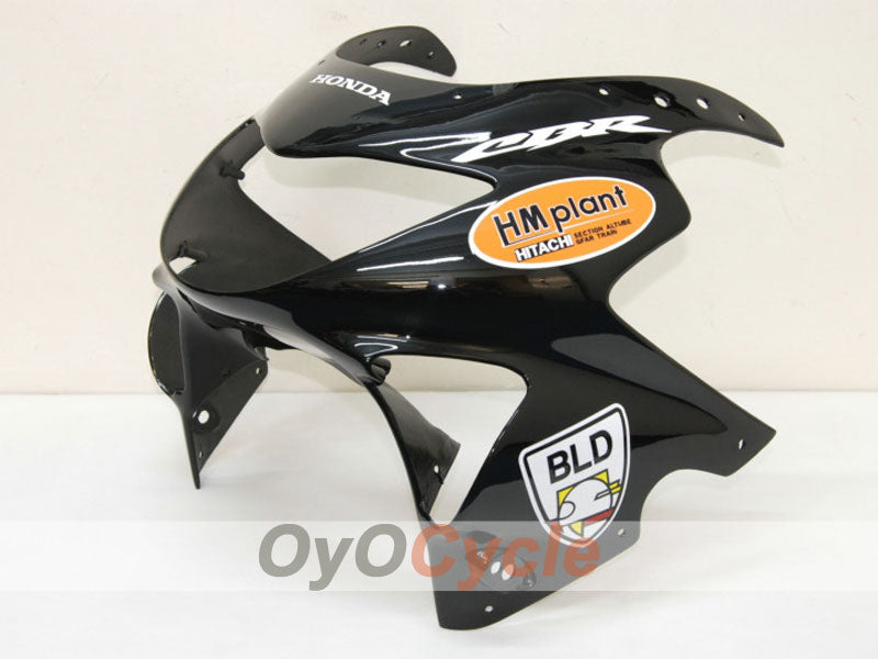 Verkleidungssatz für Einspritzmodelle 99-00 CBR600F4 - Schwarz - Castrol #OYO87900113