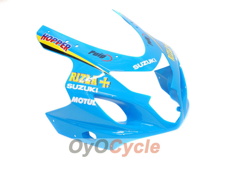 Einspritz-Verkleidungssatz für 04-05 GSXR600 - Blau, Schwarz - MOTUL, Rizla+ #OYO87901409
