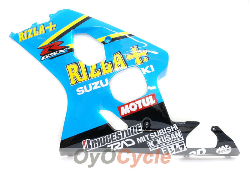 Einspritz-Verkleidungssatz für 04-05 GSXR600 - Blau, Schwarz - MOTUL, Rizla+ #OYO87901409