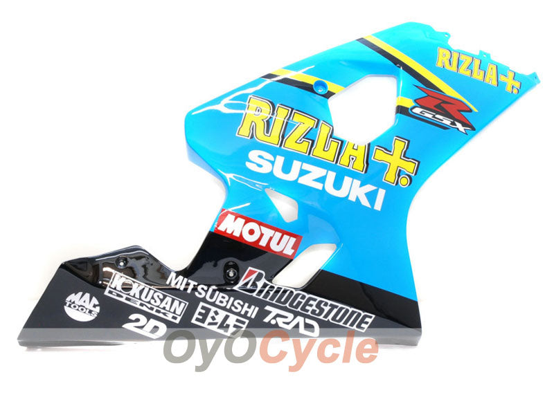 Einspritz-Verkleidungssatz für 04-05 GSXR600 - Blau, Schwarz - MOTUL, Rizla+ #OYO87901409