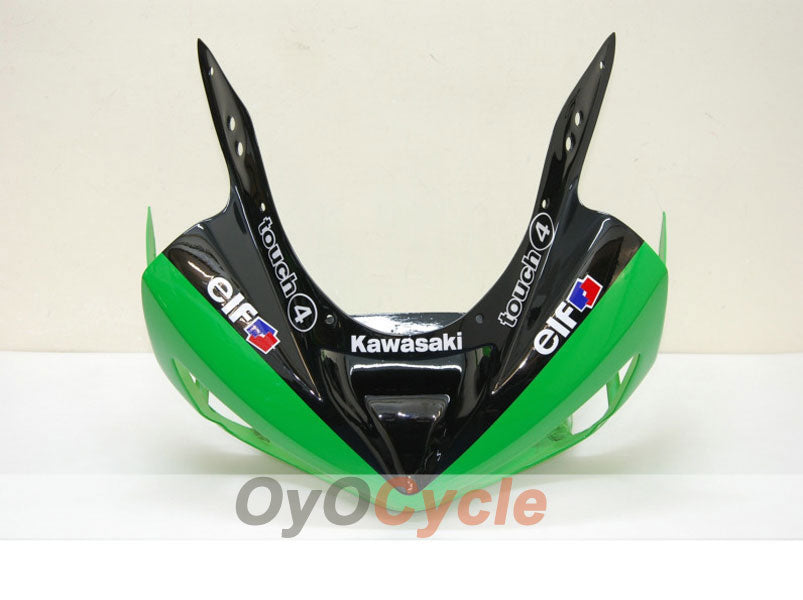 Spritzguss-Verkleidungssatz für 03-04 NINJA ZX-6R - Grün, Schwarz - Monster #OYO87901807