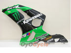 Spritzguss-Verkleidungssatz für 03-04 NINJA ZX-6R - Grün, Schwarz - Monster #OYO87901807