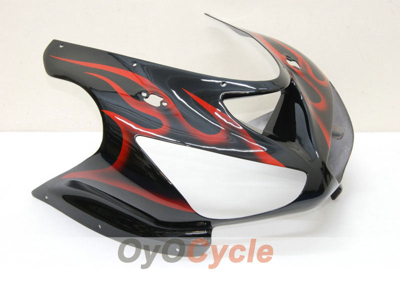 Verkleidungssatz für 05-06 NINJA ZX-6R - Rot, Schwarz - Flamme #OYO87901865