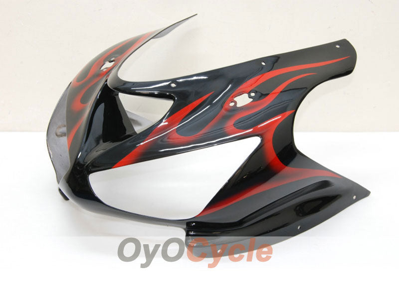 Verkleidungssatz für 05-06 NINJA ZX-6R - Rot, Schwarz - Flamme #OYO87901865