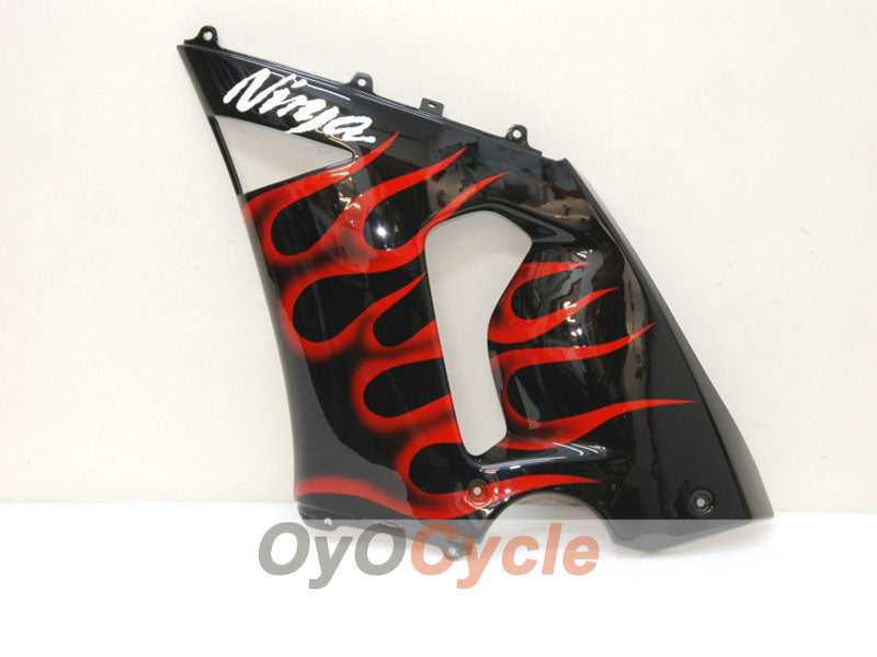 Verkleidungssatz für 05-06 NINJA ZX-6R - Rot, Schwarz - Flamme #OYO87901865