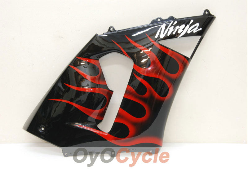 Verkleidungssatz für 05-06 NINJA ZX-6R - Rot, Schwarz - Flamme #OYO87901865