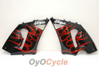 Verkleidungssatz für 05-06 NINJA ZX-6R - Rot, Schwarz - Flamme #OYO87901865