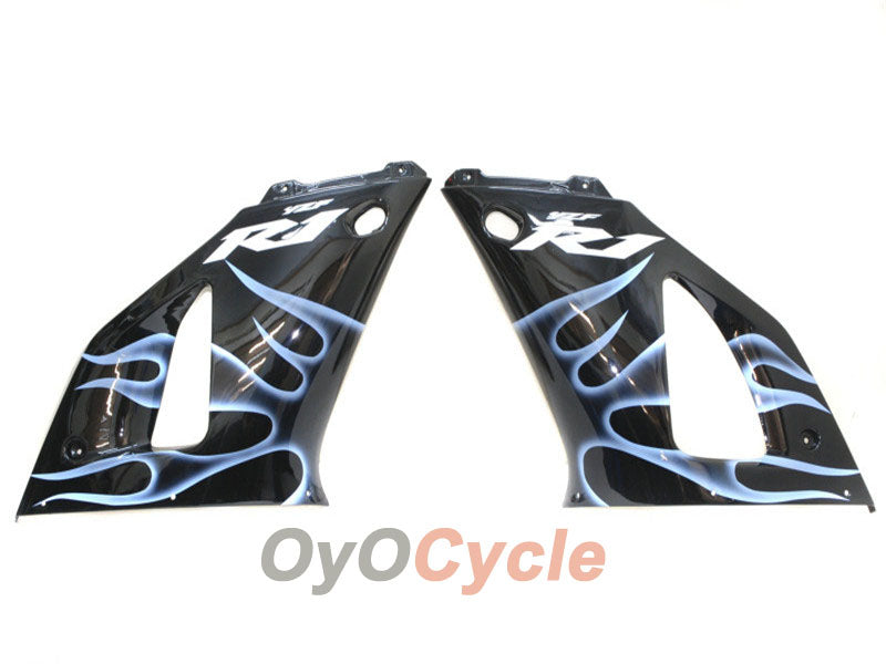 Einspritzverkleidungssatz für 00-01 YZF-R1 - Weiß, Schwarz - Flame #OYO87900764
