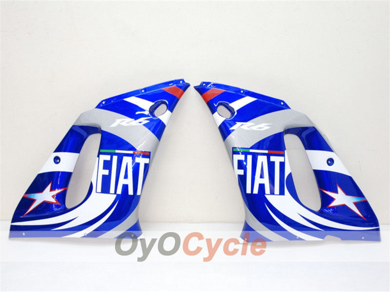 Verkleidungssatz für Einspritzer für YZF-R6 98-02 - Blau, Weiß - FIAT, MOTUL #OYO87900985 Zweitbild