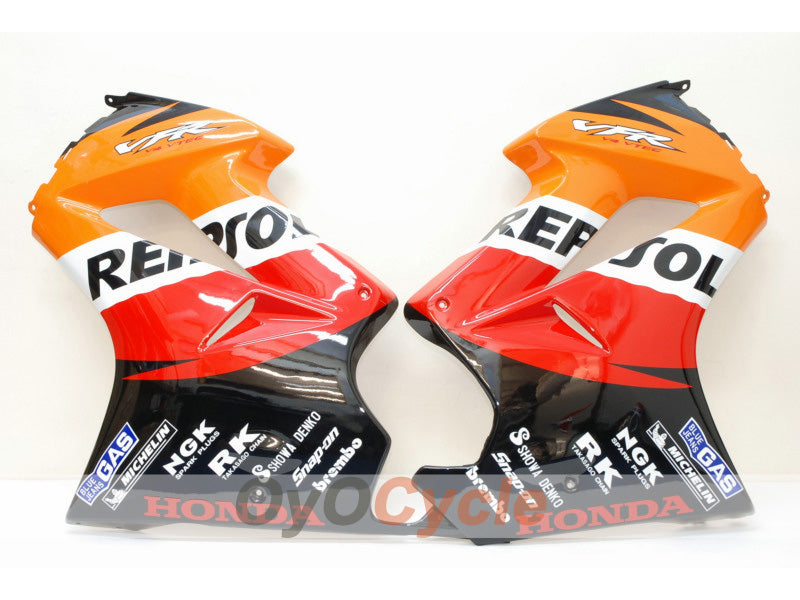Einspritz-Verkleidungssatz für 02-13 VFR800 - Orange, Schwarz - Repsol #OYO87902832