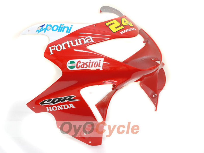 Verkleidungssatz für Einspritzermodelle der CBR600F4 99-00 - Rot, Gelb - Castrol #OYO87900112