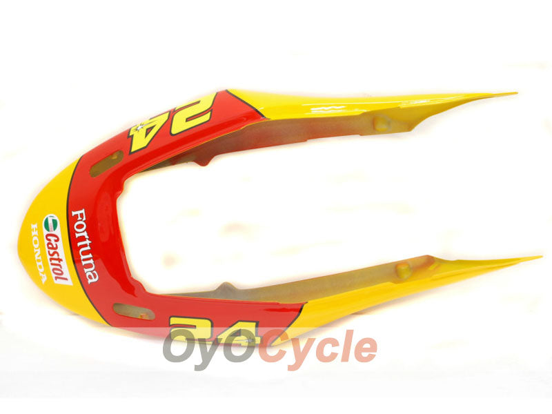 Verkleidungssatz für Einspritzermodelle der CBR600F4 99-00 - Rot, Gelb - Castrol #OYO87900112