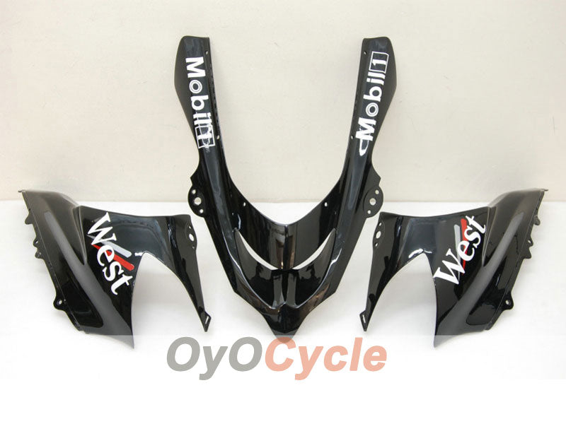 Einspritzverkleidungssatz für 04-05 NINJA ZX-10R - Weiß, Schwarz - West #OYO87901550
