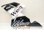 Einspritzverkleidungssatz für 04-05 NINJA ZX-10R - Weiß, Schwarz - West #OYO87901550