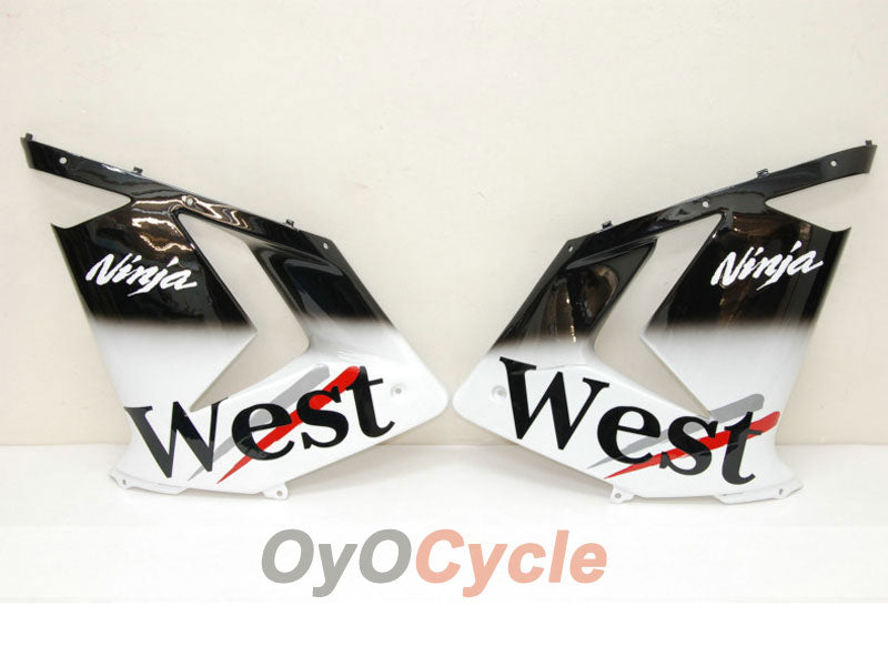 Einspritzverkleidungssatz für 04-05 NINJA ZX-10R - Weiß, Schwarz - West #OYO87901550