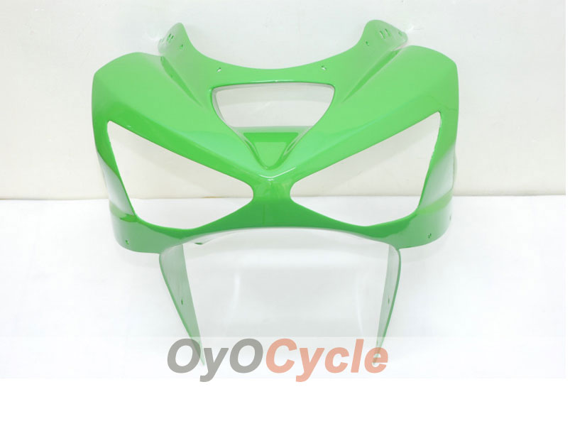 Spritzguss-Verkleidungssatz für NINJA ZX-6R 03-04 - Grün, Weiß - Werksstil #OYO87901761