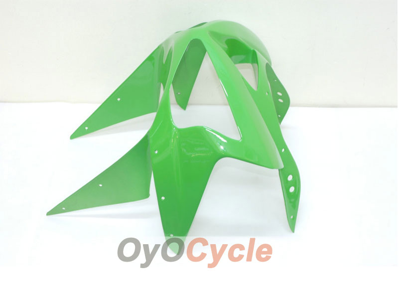 Spritzguss-Verkleidungssatz für NINJA ZX-6R 03-04 - Grün, Weiß - Werksstil #OYO87901761