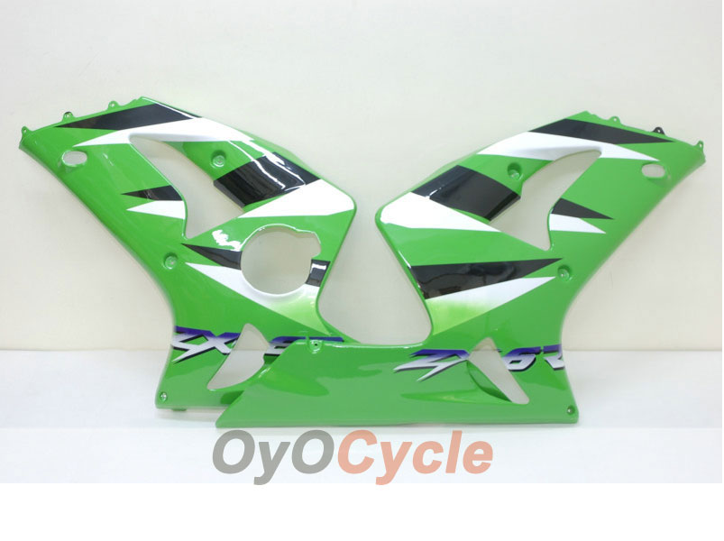 Spritzguss-Verkleidungssatz für NINJA ZX-6R 03-04 - Grün, Weiß - Werksstil #OYO87901761 Zweitbild