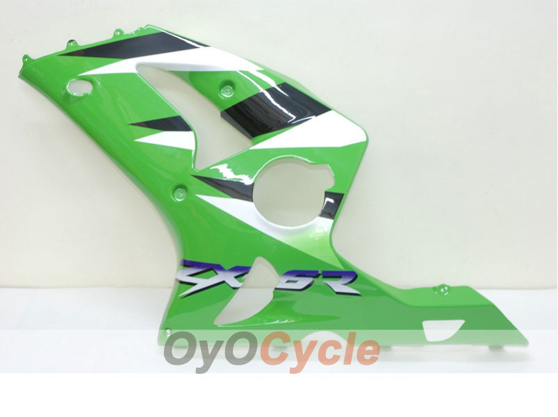 Spritzguss-Verkleidungssatz für NINJA ZX-6R 03-04 - Grün, Weiß - Werksstil #OYO87901761